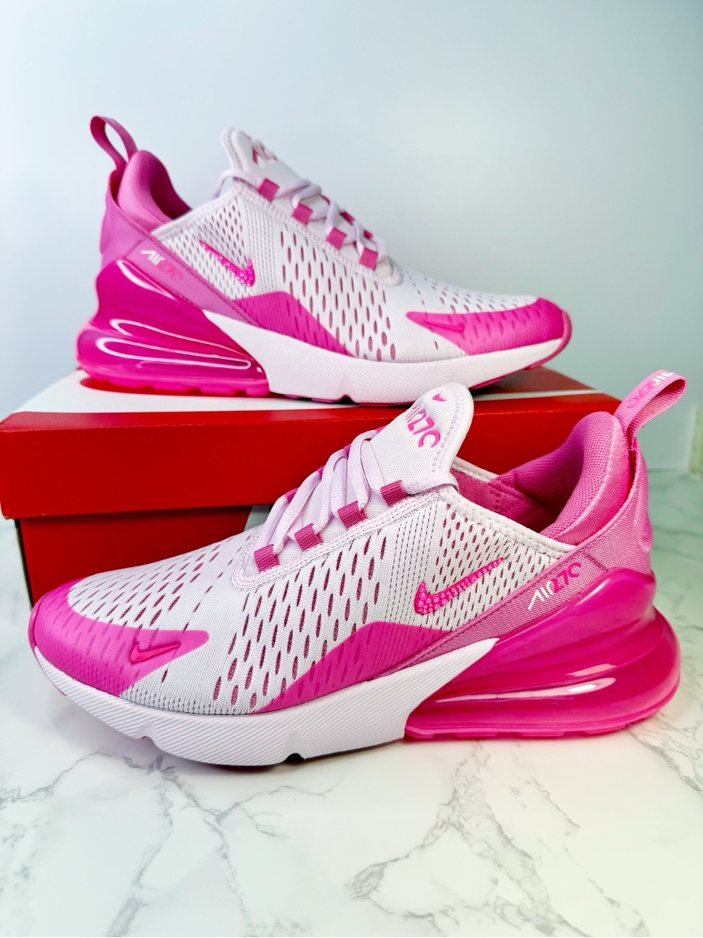 Nike Custom Pink Crystal Strassed Women's Air Max 270 Shoes